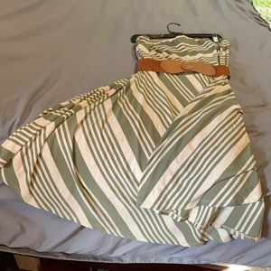 Maurices strapless dress with belt